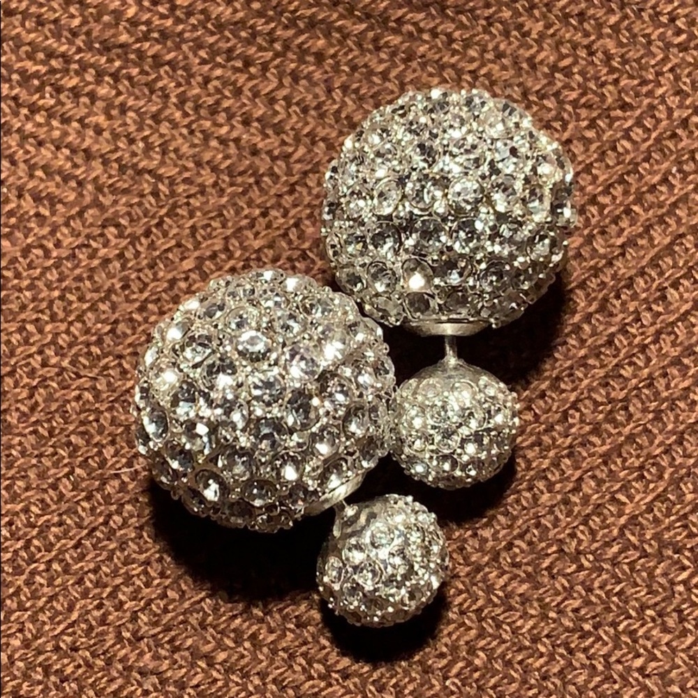 NWOT Tribale crystal sparkling ball earrings